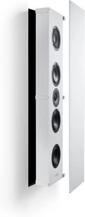 Wand inbouwluidspreker Canton Atelier InWall 9 wit, vier uitgelijnde luidsprekers en aparte witte grille