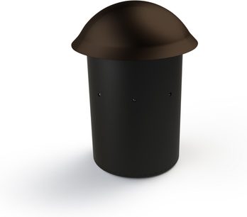 Klipsch PRO-10SW-LS väliskõlar musta kuplikujulise pruuni kattega, vaade eest