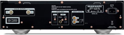 Marantz SA-15S2 Limited Edition CD-afspiller i sort, bagside, analog og digital lydtilslutning, fjernbetjening