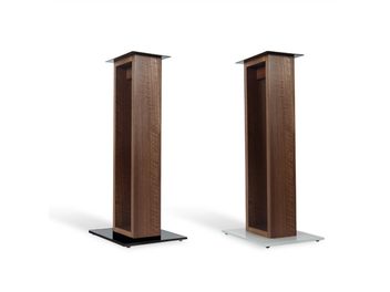 Підставка Norstone Design Alvä з темного дерева, вертикальна прямокутна форма, квадратна основа зі скла або чорного металу