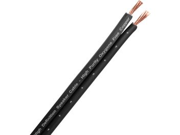 Kabel audio Norstone Classic B150 czarny, nadrukowana osłona, widoczne na końcach pomarańczowe miedziane przewodniki