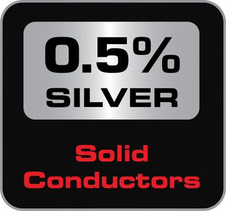 Câble HDMI Audioquest Forest 48Gbps 2m, connecteurs argentés, texte "0.5% SILVER SOLID Conductors" на чорному тлі
