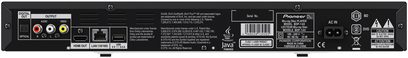 Pioneer BDP-140 Blu-ray-afspiller, bagside, HDMI-, LAN-, optisk-, koaksial-, USB- og Java-tilslutninger, 80 AC IN