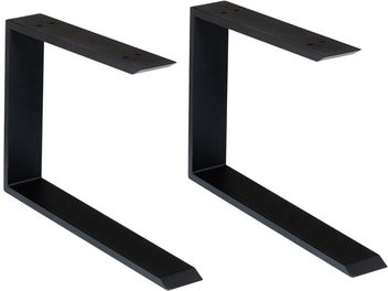 Elipson XLS STAND 1 schwarzmatte Lautsprecherständer, Frontalansicht, zwei parallele vertikale rechteckige Ständer mit verbreiterter Basis