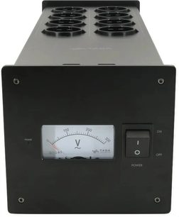 Taga Harmony PF-1000LPS sort, set forfra, 8 runde stik på toppen, centralt voltmeter, kontakt til højre