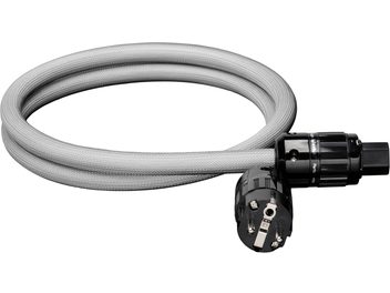 Câble d’alimentation secteur GigaWatt PowerSync PLUS gaine tressée grise avec connecteurs noirs type Schuko