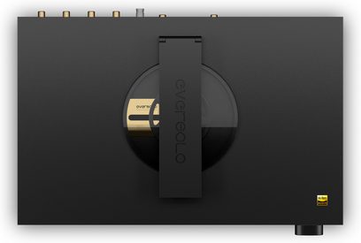 Leitor de áudio em rede EverSolo DMP-A8 Master Edition Gen 2 preto, vista superior com ecrã circular e pega central