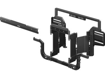Nástenný držiak na TV Sony SU-WL900 čierny, rozložený pohľad s upevňovacím rámom a montážnou lištou