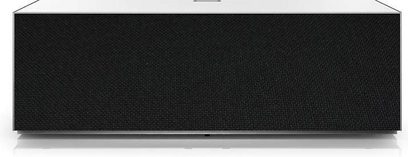 Sonorous Elements EX30 skræddersyet TV-møbel, sort, rektangulært, i akustisk stof, set forfra
