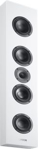 Inbouwmuurluidspreker Canton Atelier InWall 9 wit met vier verticale zwarte drivers