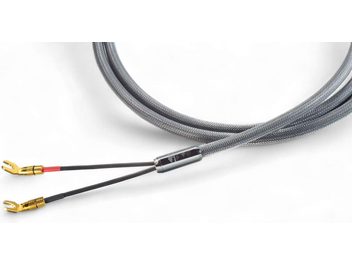 Καλώδιο ηχείων Siltech Explorer180L 2x2,5m, γκρι πλεκτό περίβλημα, μεταλλικό Y, δύο μαύρες κλωστές με επιχρυσωμένες διχάλες