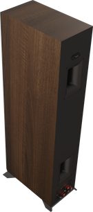 Sloupcový reproduktor Klipsch RP-5000F II noyer edice 2022, provedení Noyer, pohled zepředu, vertikální obdélníkový dřevěný reproduktor