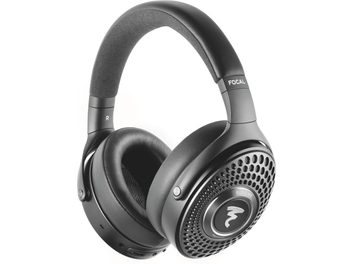 Cuffie hi-fi Focal Bathys MG grigie, archetto imbottito e padiglioni ovali traforati in vista di tre quarti