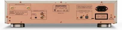 Marantz SA8003 gylden CD-afspiller, set forfra, med audio-stik og frontbetjeningselementer