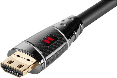 Monster Black Platinum Ultimate High Speed HDMI-kabel 15 m, HDMI-stik belagt med guld, sort kulfiber-kappe