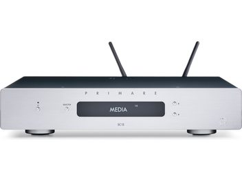 Lecteur audio réseau Primare SC15 Prisma MK2 argent, vue de face, deux antennes Wi-Fi, écran LCD affichant "MEDIA 15"

Мрежов аудиоплеър Primare SC15 Prisma MK2 в сребристо, преден изглед, с две Wi-Fi антени, LCD екран, показващ "MEDIA 15"