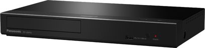 Panasonic DP-UB450 sort 4K Blu-ray-afspiller, set forfra, i vandret position