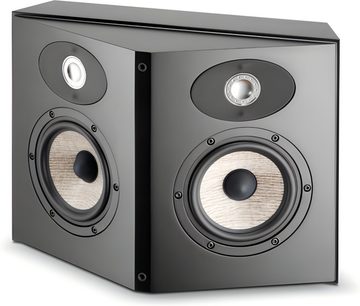 Focal Aria SR 900 højttaler i sort satineret finish, set forfra, rektangulær form, to runde sølvfarvede højttalerenheder