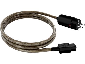 Καλώδιο ρεύματος EAT Essential Audio Tools C19L+HC 5 μ., με βύσματα IEC και Schuko, χάλκινη πλεξούδα περίβλημα