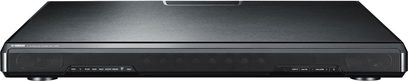 Yamaha SRT-1000 schwarze Soundbar, Frontansicht, rechteckig, länglich, schwarzes Gitter an der Vorderseite, Tasten oben