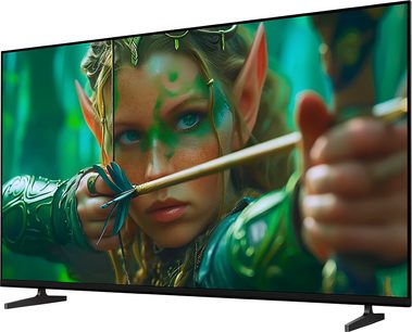 Sony BRAVIA 2 II K50S2 TV set forfra, slank skærm med sorte kanter og fantasybillede af en bueskytte i nærbillede