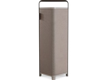 Преносима Bluetooth колонка Sonoro Vibes XL в цвят тауп, висок колонен формат с текстилна решетка в тауп и метална дръжка
