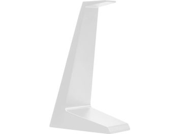 Balts Kaiku Root Headphone Stand austiņu statīvs, slīps siluets ar taisnstūrveida pamatni un augšējo āķi