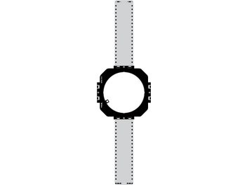 Schwarzer quadratischer Montagerahmen mit zentraler weißer Kreisaussparung für die einbaufähigen Lautsprecher Focal 100 ICW6 oder 100 IC6ST