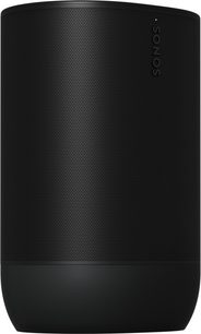 Портативна Bluetooth-колонка Sonos Move 2 чорного кольору з перфорованою металевою решіткою, вигляд спереду