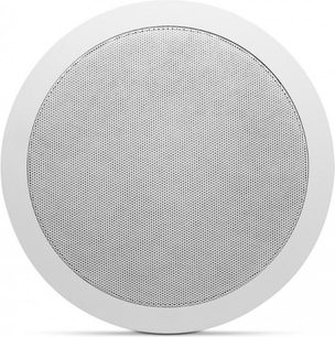 Focal IC 706V ST beépíthető hangszóró, elölnézetből, fehér, kör alakú rács apró, egyenletesen elosztott lyukakkal