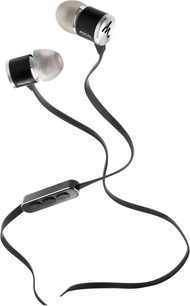 Focal Spark sort in-ear hovedtelefoner, fladt sort kabel, 3-knaps fjernbetjening og indbygget mikrofon