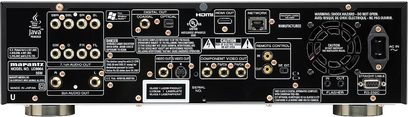 Marantz UD8004 4K Blu-ray-Player, Rückansicht, Audio-/Video-Anschlüsse, HDMI-, Komponenten-, S-Video-, Koaxial- und Optische Buchsen