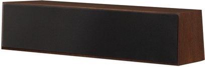 Paradigm Founder 90C centrale in noce, rettangolare, legno scuro, griglia nera, vista frontale