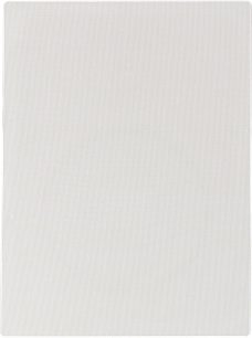 Innebygd vegghøyttaler E80-IW v2 med hvit rektangulær perforert grill, frontvisning, jevn flat overflate