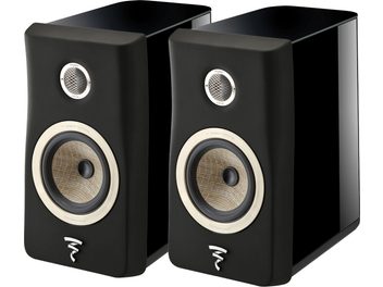 Coppia di diffusori da scaffale Focal Kanta N°1 nero laccato/nero opaco, tweeter con griglia metallica, woofer con cono intrecciato