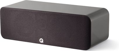 Q Acoustics Concept 90 centralhøjttaler i grålakeret finish, med afrundet rektangulær form og sort frontgitter