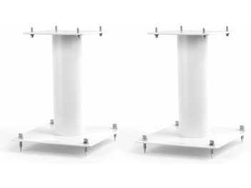 Due diffusori da pavimento Norstone Design Stylum S in bianco satinato, in metallo bianco, dalla forma quadrata con angoli arrotondati