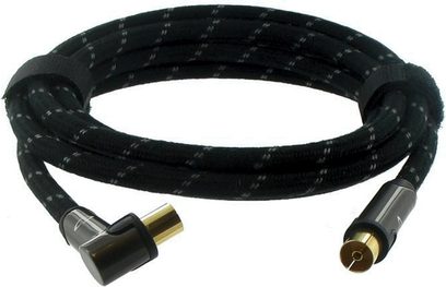 Sort digitalt optisk kabel Connect Research Original Antenne OCR8702 med vinklede forgyldte stik