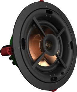 Klipsch PRO-160-RPC Einbaulautsprecher für die Decke, schwarz, mit Kupfermembran und Schutzgitter mit Kreuzmuster