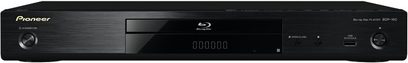 Pioneer Blu-ray-afspiller BDP-160-K sort, mat sort front, blåt display, diskskuffe, hvidt logo