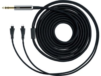 Zubehör für HI-FI-Kopfhörer Fostex ET-H3.0N7UB mit geflochtenem schwarzem Kabel, vergoldetem Klinkenstecker und 2 schwarzen Miniatursteckern