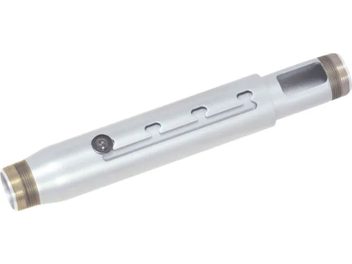 Coloană cilindrică albă Chief CMS012018, aluminiu, 30-40 cm, găuri transversale, părți filetate