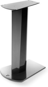 Focal Electra S 1007.1 højttaler-fod i blankt sort metal, T-formet med rektangulær base og lodret søjle