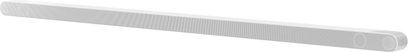 Soundbar Samsung HW-S801B grigio chiaro, vista frontale, forma rettangolare allungata con angoli arrotondati e griglia metallica