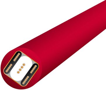 Wireworld Starlight 8 rød og guld digital koaksialkabel, guldbelagte stik, set ovenfra