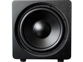 Subwoofer Velodyne Deep Blue 12 negro, panel frontal, altavoz de 12" negro mate, caja de madera texturizada negra