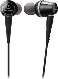 Černá sluchátka do uší Audio Technica ATH-CKR100IS s oválnými nástavci a dálkovým ovládáním na kabelu