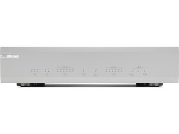Musical Fidelity M6x Vinyl phono-förförstärkare silver med rektangulär frontpanel, 6 runda knappar och märkningar