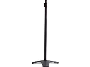 Luidsprekervoetstuk Norstone Design Finn Edge zwart, verticale metalen buis op driehoekige voet, strak en elegant