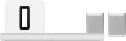 Sonos Pack ARC + One SL + SUB (3. gen.) hvid soundbar bestående af en soundbar, en subwoofer og to højttalere